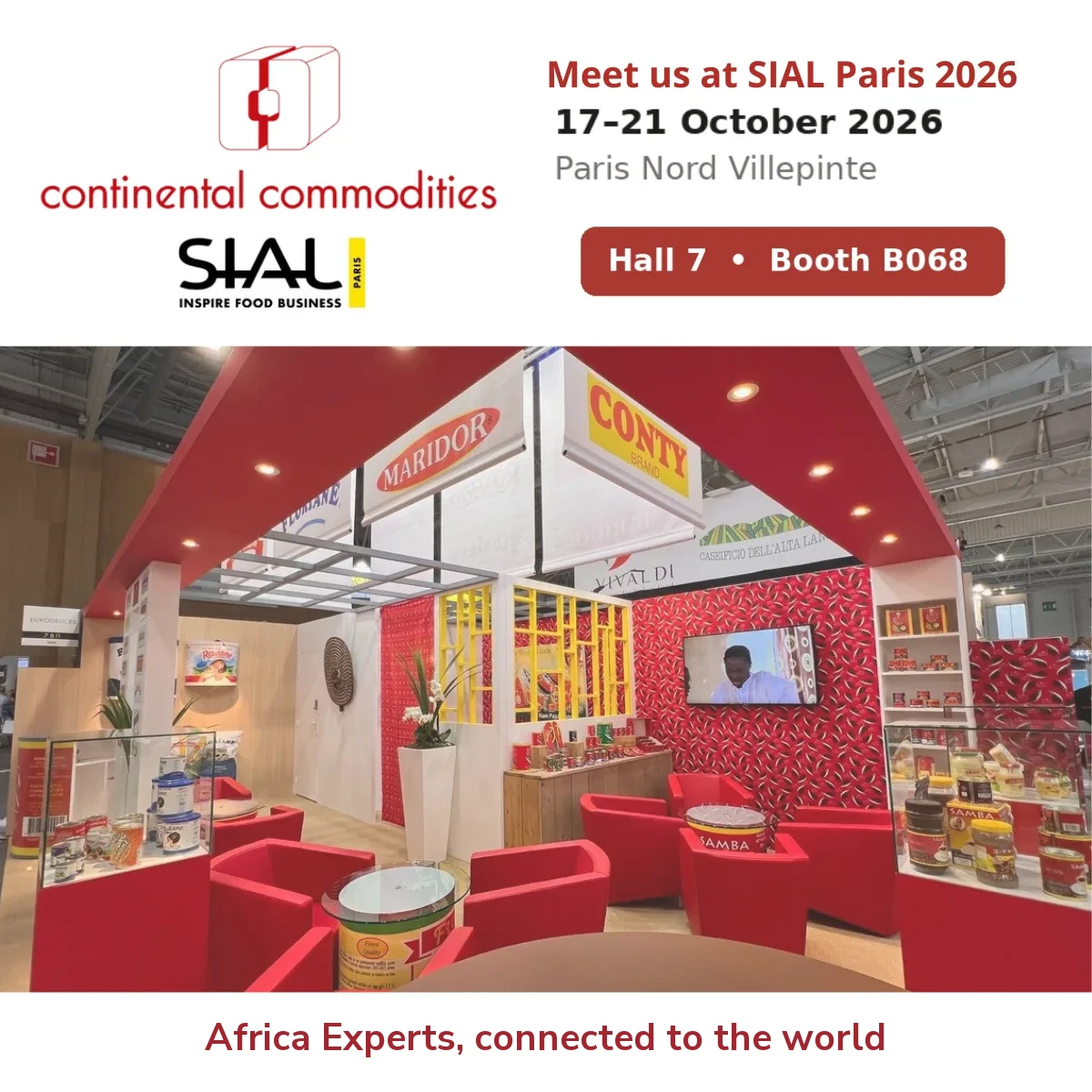 The Continental Commodities stand at SIAL — Hall 7, Stand B068